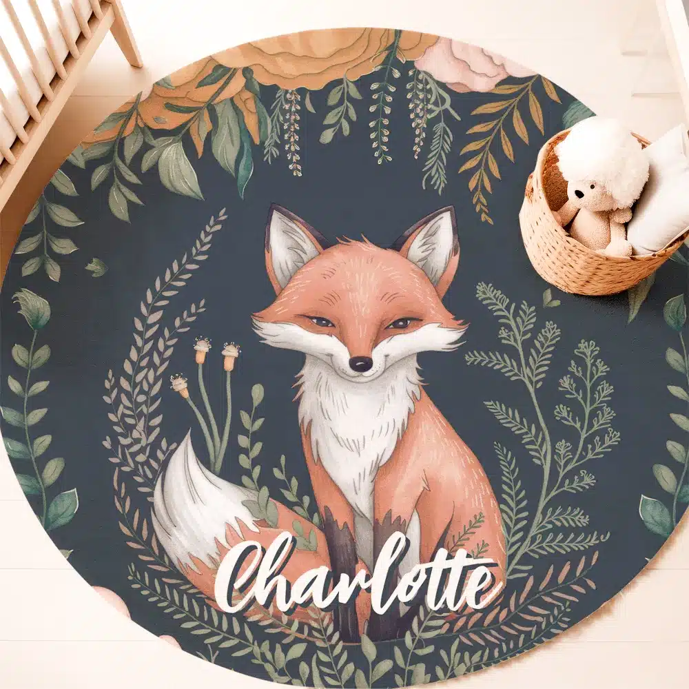 Unique Personalized Gifts | Fox And Ferns Personalized Name Nursery Rug