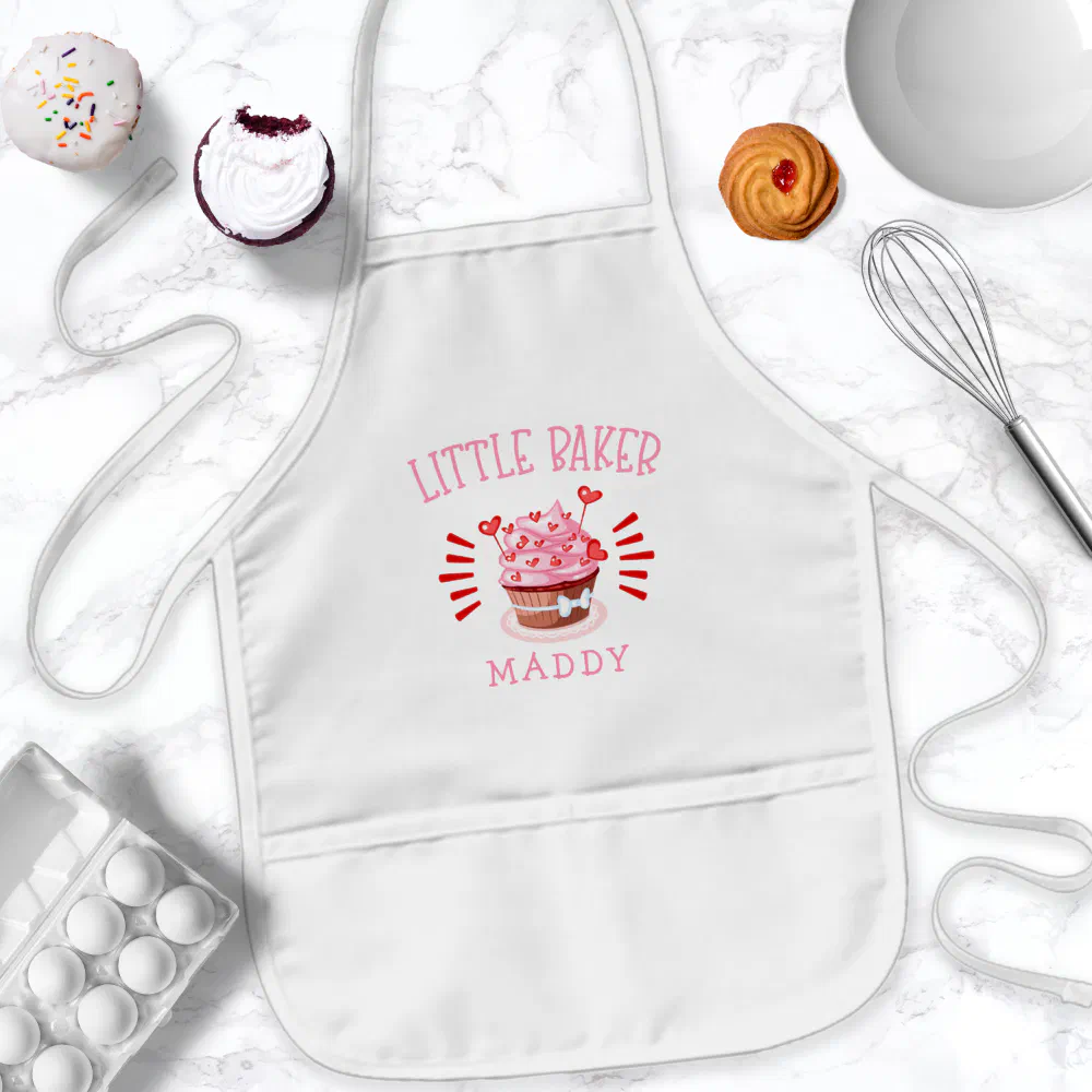 Aprons | Personalized Cupcake Baking Little Baker Kids' Apron