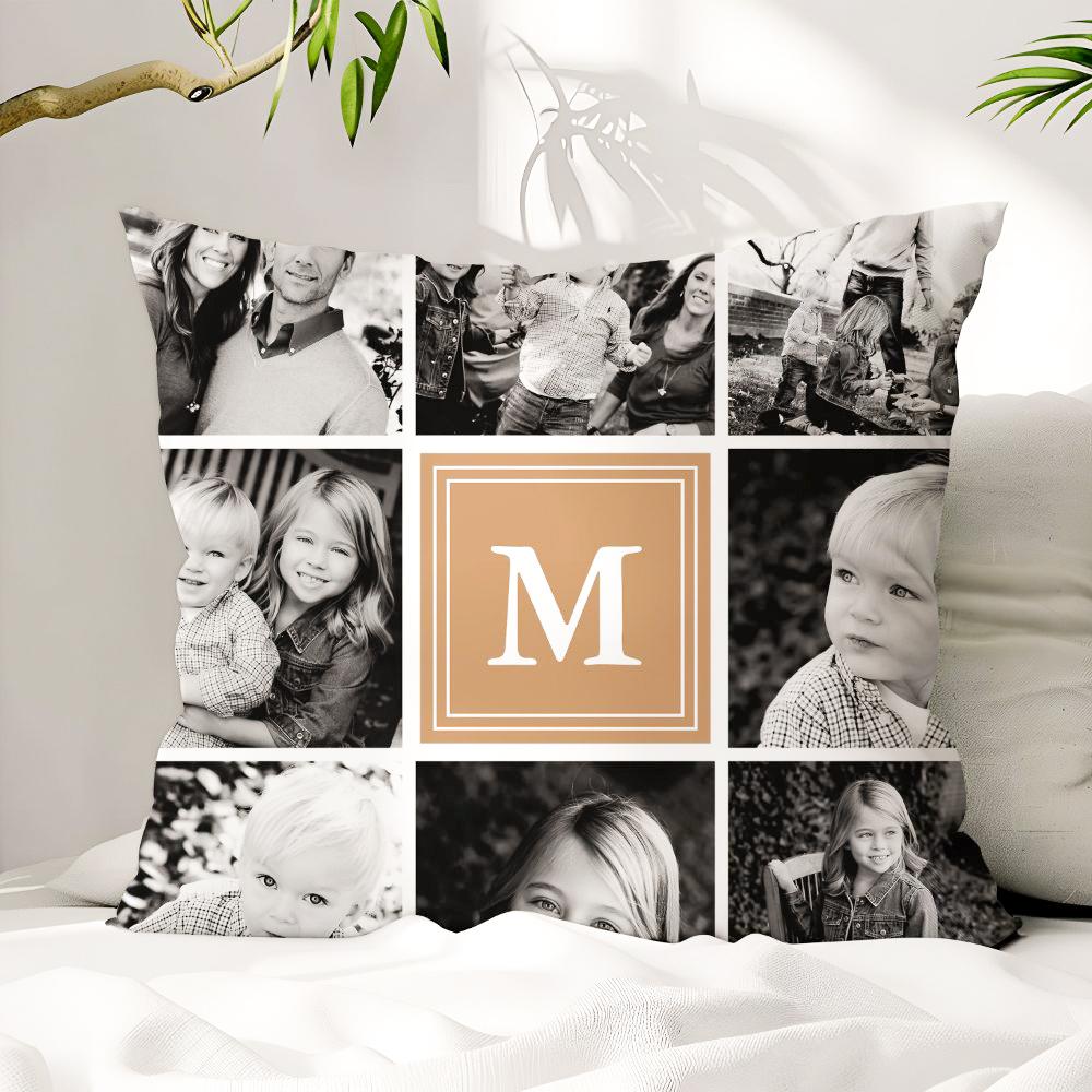 Unique Personalized Gifts | Monogram Photo Custom Throw Pillow