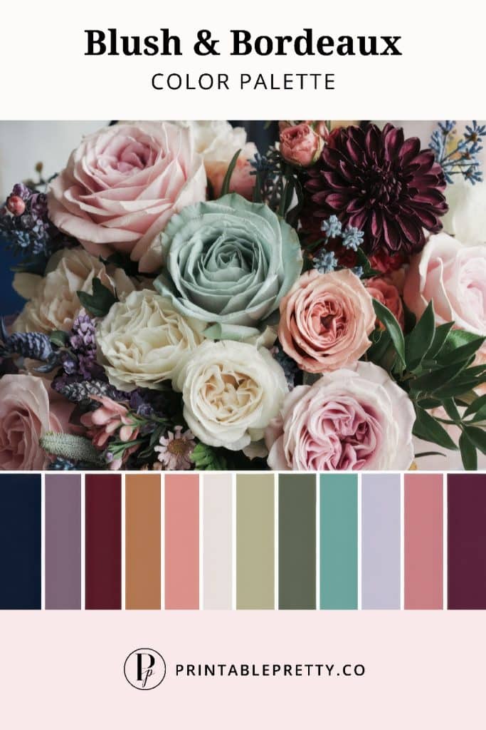 50 Stunning Color Palettes | Blush &Amp; Bordeaux