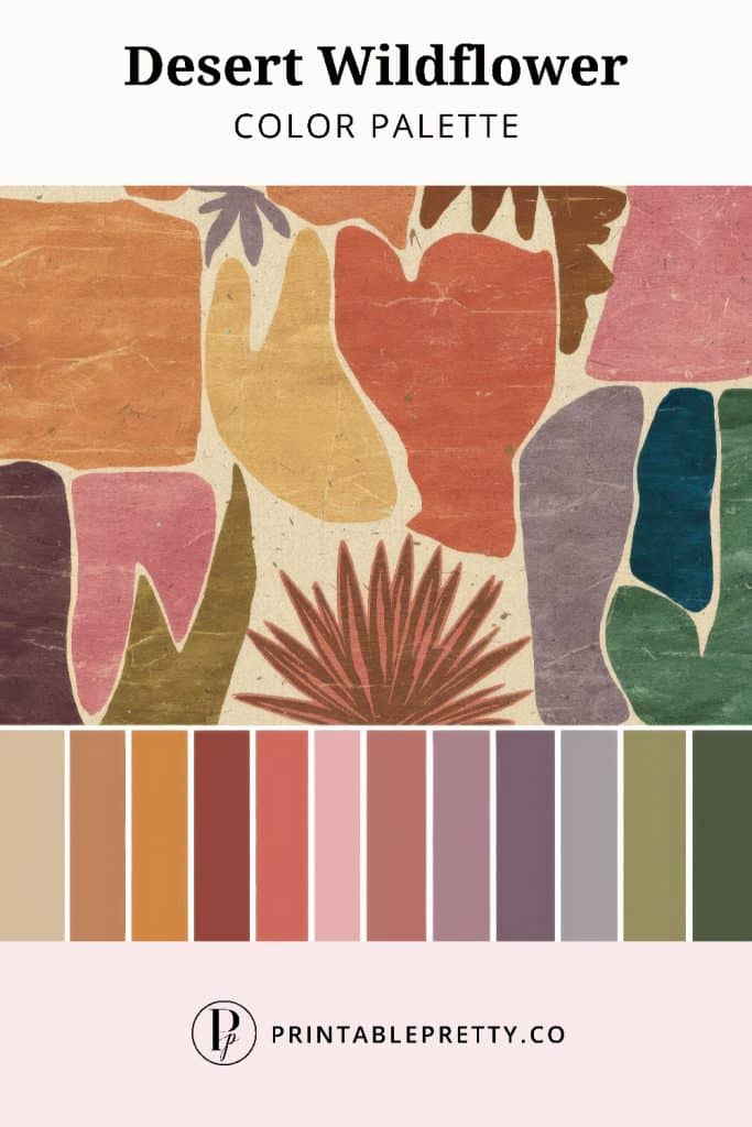 50 Stunning Color Palettes | Desert Wildflower