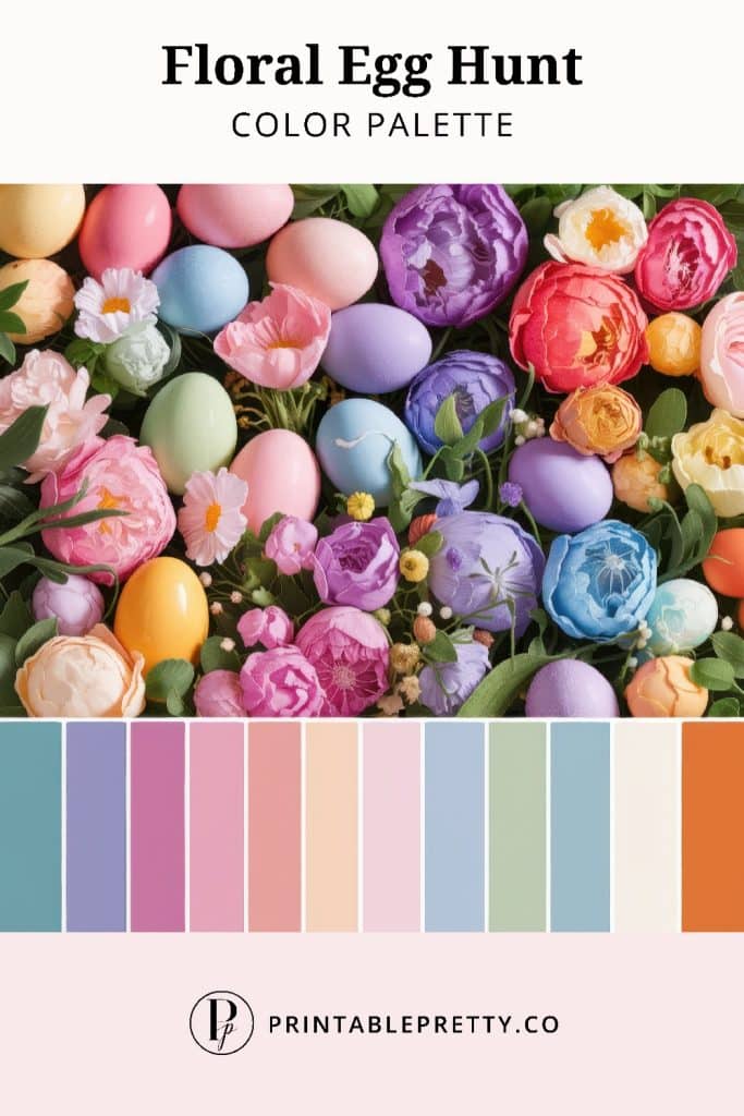 50 Stunning Color Palettes | Floral Egg Hunt