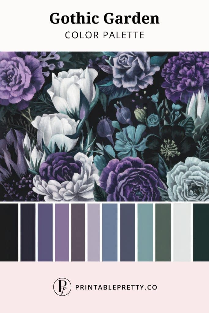 50 Stunning Color Palettes | Gothic Garden