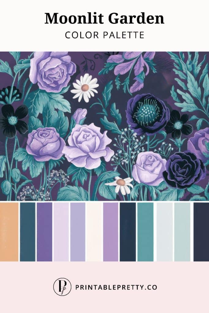 50 Stunning Color Palettes | Moonlit Garden