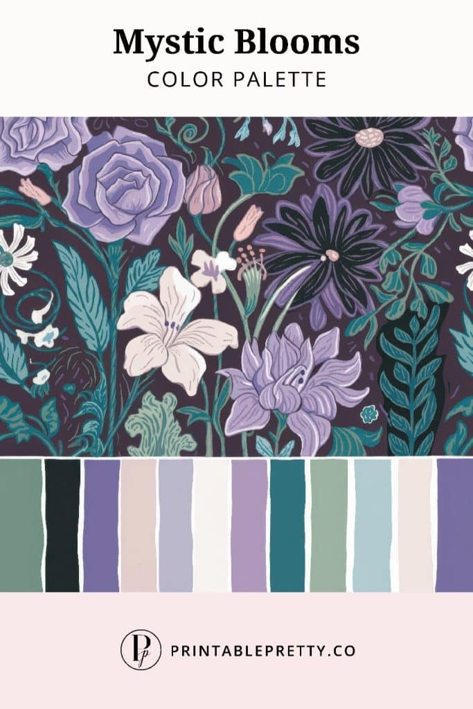 50 Stunning Color Palettes | Mystic Blooms