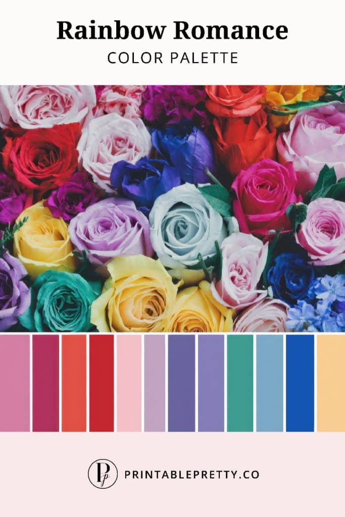 50 Stunning Color Palettes | Rainbow Romance