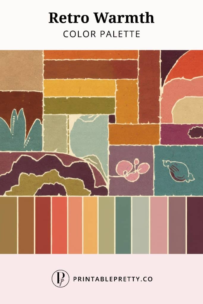 50 Stunning Color Palettes | Retro Warmth