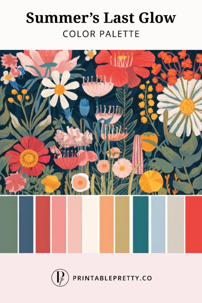 50 Stunning Color Palettes | Summer'S Last Glow