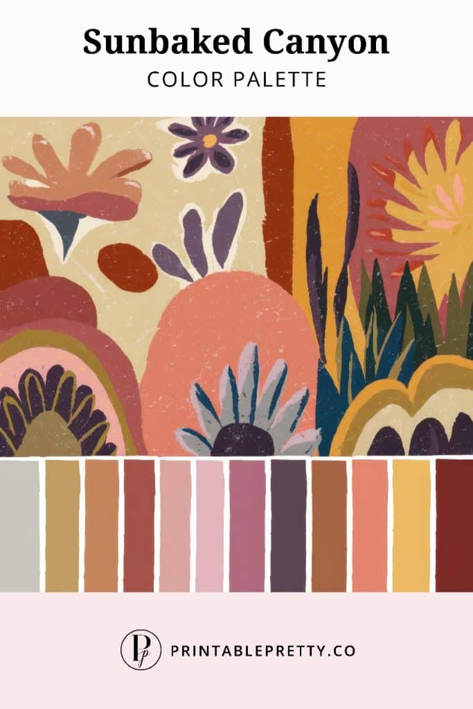 50 Stunning Color Palettes | Sunbaked Canyon