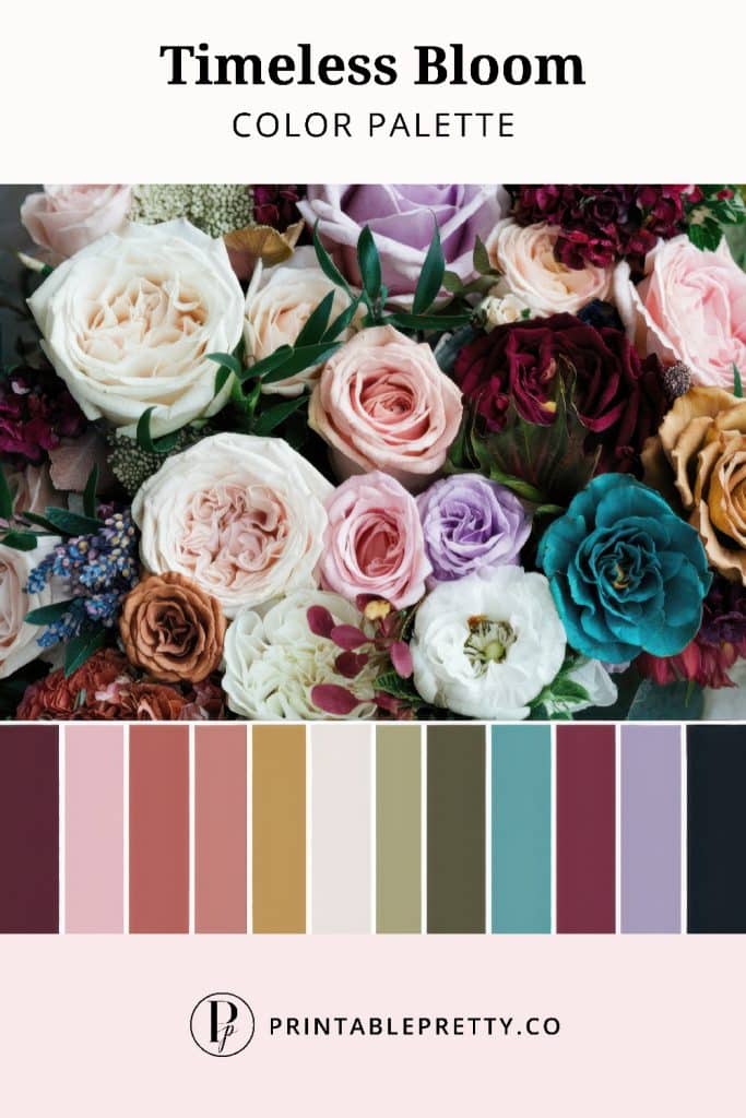 50 Stunning Color Palettes | Timeless Bloom