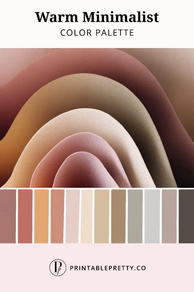 50 Stunning Color Palettes | Warm Minimalist