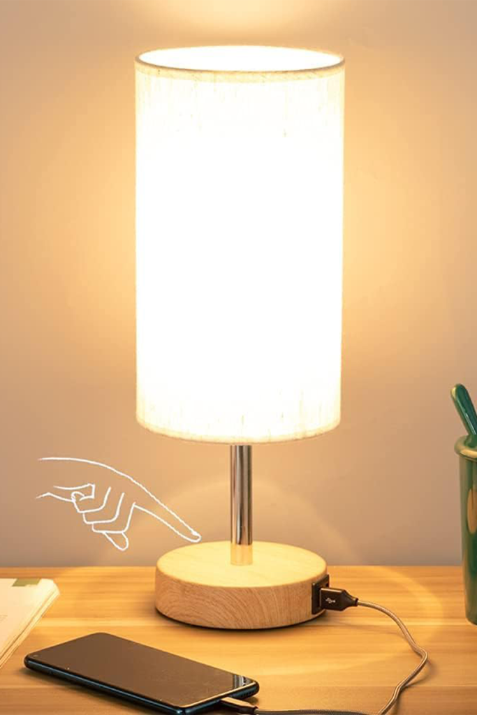 Beige Aesthetic Home Decor - Minimalist Table Lamp For Bedroom