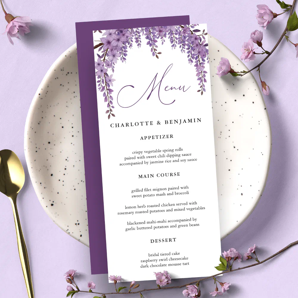 Arched Wisteria Branch Floral Garden Wedding Menu R Zk49Nn 1000 25 Spring Wedding Ideas On A Budget