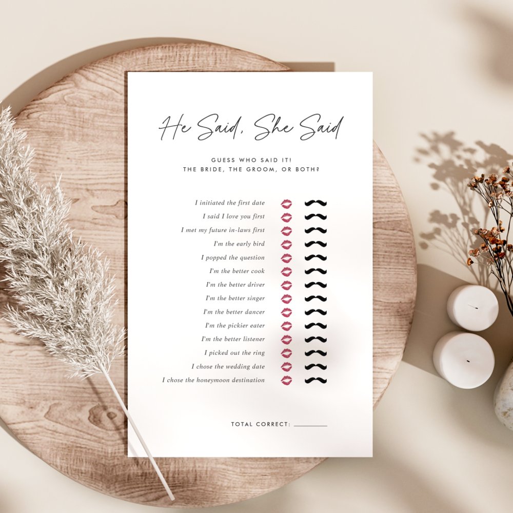 How To Throw A Beautiful Bridal Shower On A Budget: 15 Money-Saving Tips 24 He Said She Said Bridal Shower Game R V4G81M 1000 How To Throw A Beautiful Bridal Shower On A Budget: 15 Money-Saving Tips