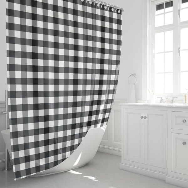 Black And White Checkered Shower Curtain.