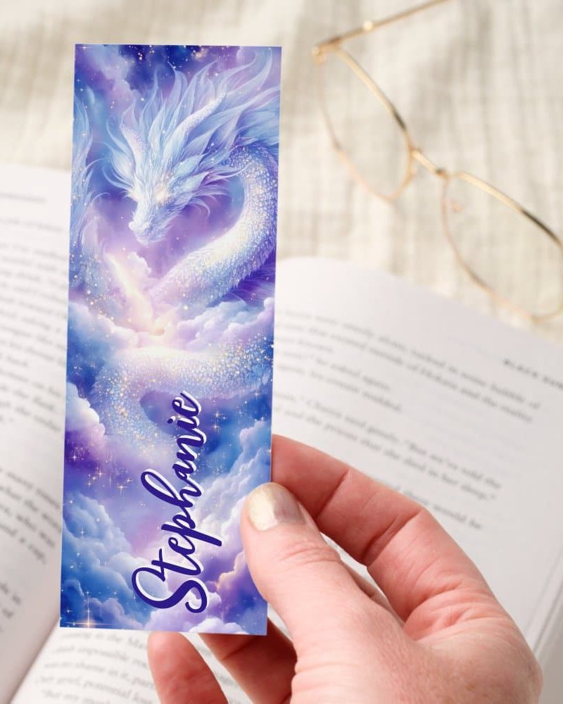 Celestial Dragon Stars Dreamscape Personalized Bookmarks