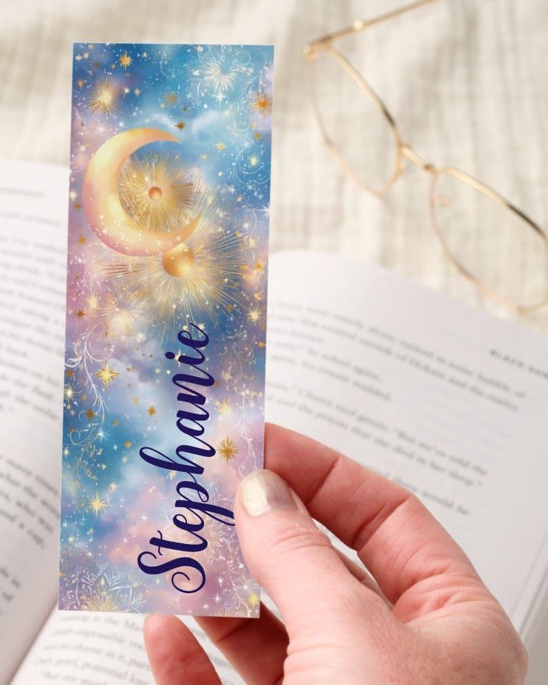 Celestial Moon Stars Mandala Bookmarks