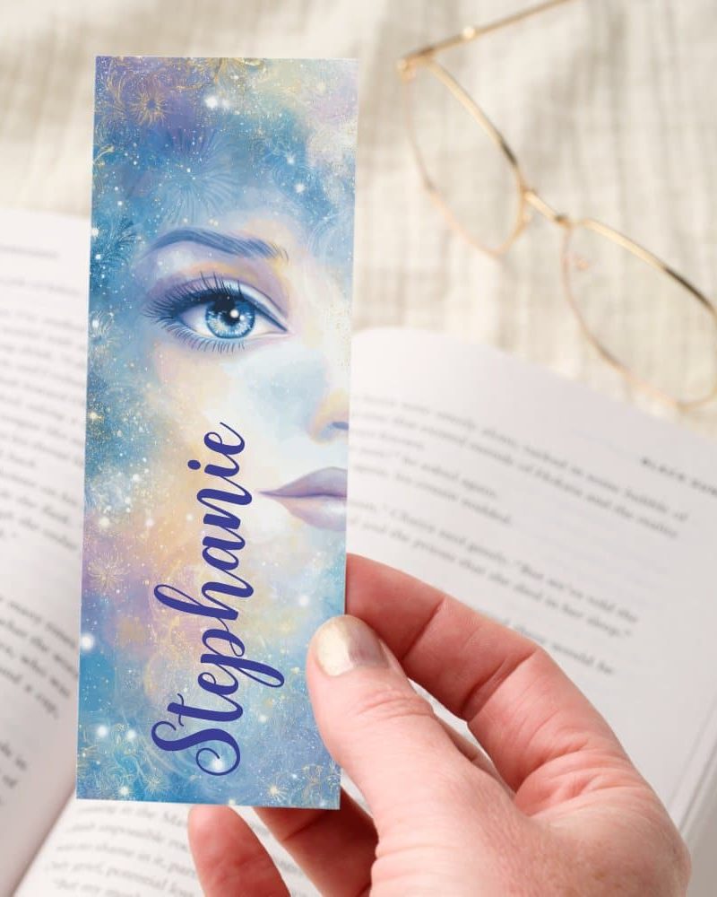 Celestial Woman Blue Eye Galaxy Bookmarks
