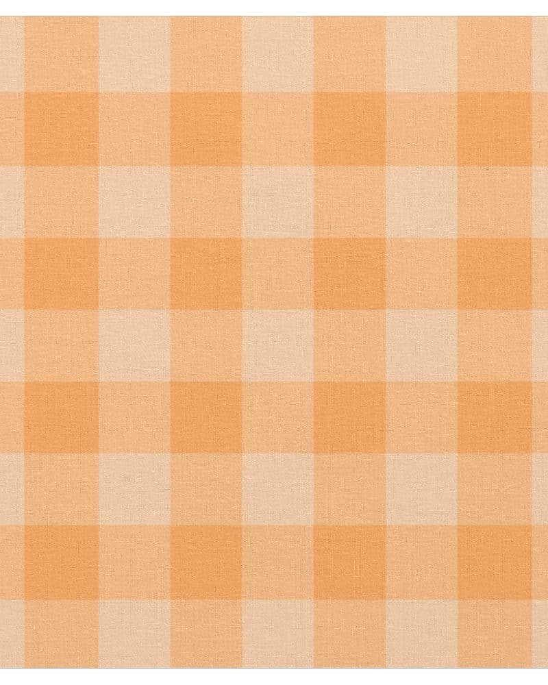 Peach-colored gingham pattern.