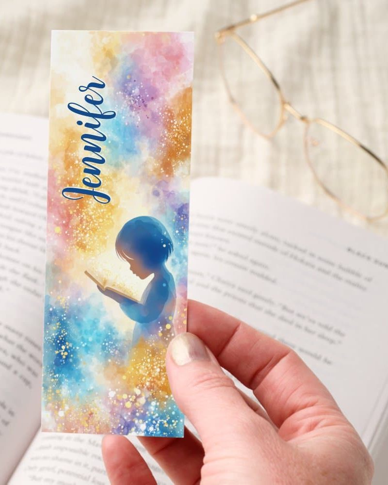 Child Reading Bible Spiritual Personalized Bookmarks