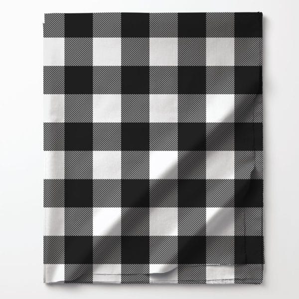 Black And White Checkered Fabric.