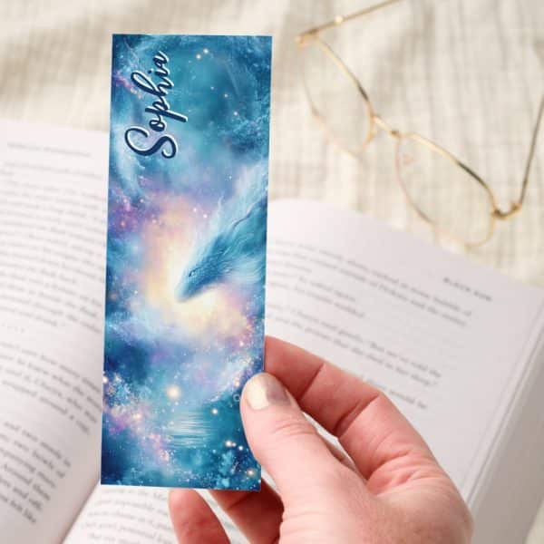 Cosmic Ice Dragon Galaxy Mystical Personalized Bookmarks