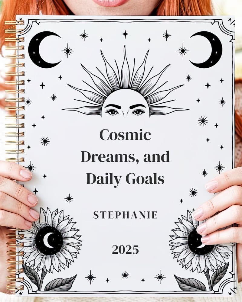 Cosmic Sun and Moon Custom Name Manifestation  Planner