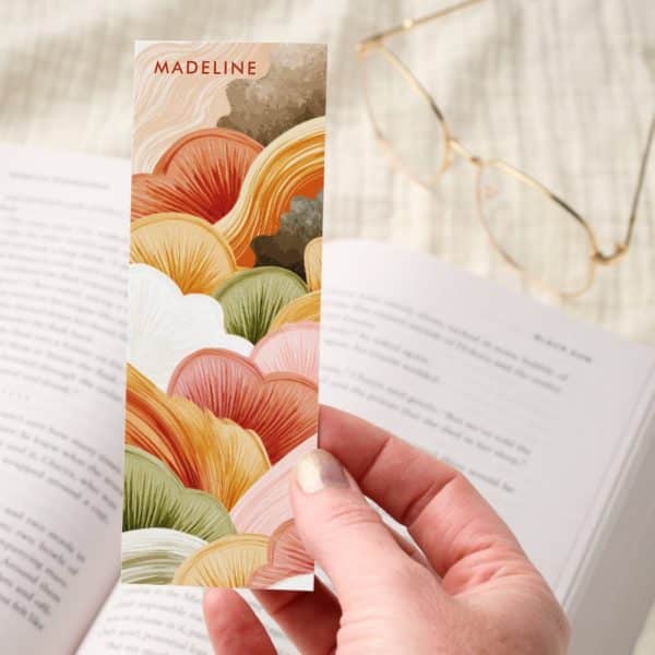 Cozy Boho Mushroom Forest Art Personalized Bookmarks