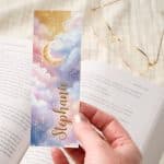 Crescent Moon Pastel Clouds Stars Bookmarks