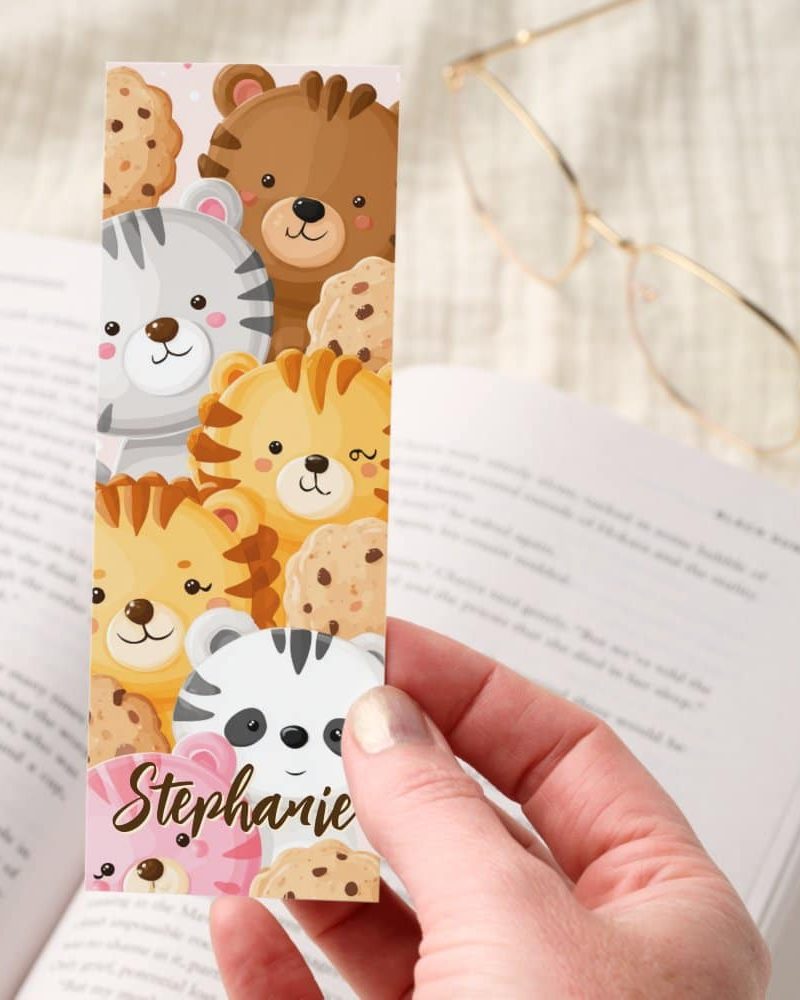 Cute Kawaii Baby Animal Cookies Personalized Bookmarks