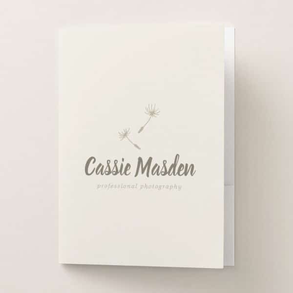 Cassie Madsen Professional Photography Logo Featuring Two Dandelion Seed Heads.