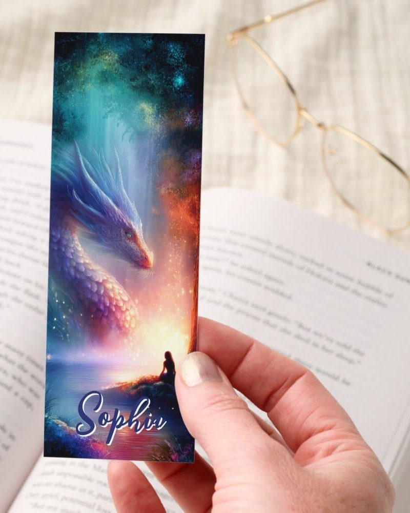 Dragon Girl Fantasy Art Magical Personalized Bookmarks