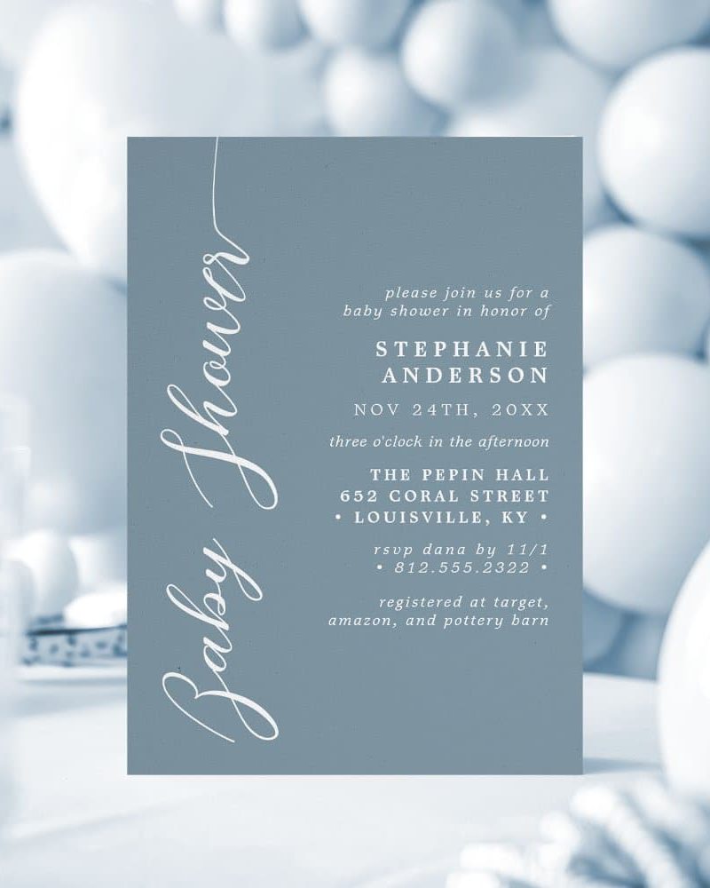Baby shower invitation for Stephanie Anderson on November 24th.