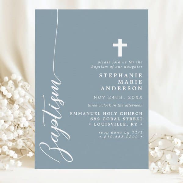 Baptism Invitation For Stephanie Marie Anderson, November 24Th.