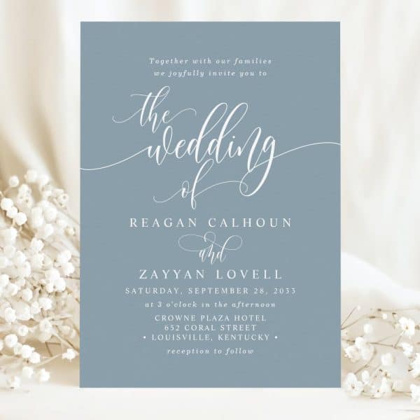 Wedding Invitation For Reagan Calhoun And Zayyan Lovell.