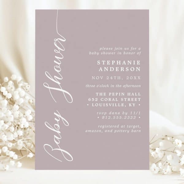 Baby Shower Invitation For Stephanie Anderson, November 24Th.