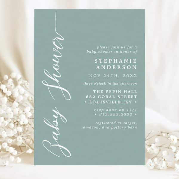 Baby Shower Invitation For Stephanie Anderson.