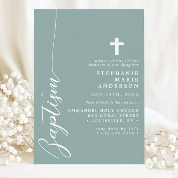 Baptism Invitation For Stephanie Marie Anderson, November 24Th.