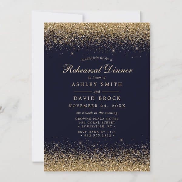 Rehearsal Dinner Invitation For Ashley Smith And David Brock, November 24Th.