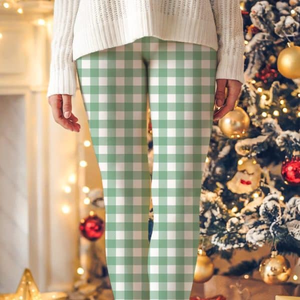 Sage Green Gingham Leggings.