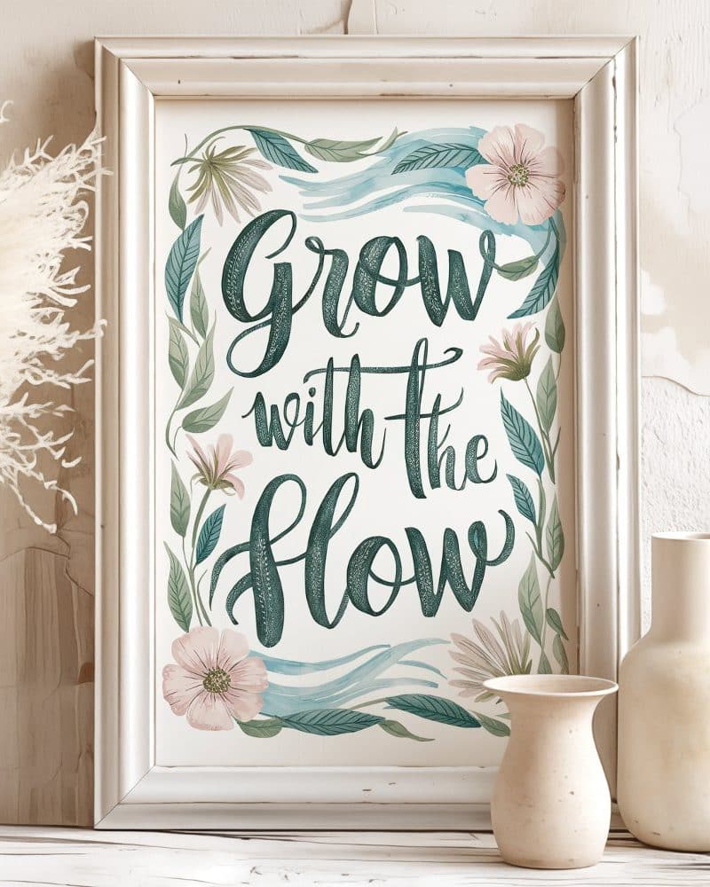 Grow with the Flow Floral Art Print