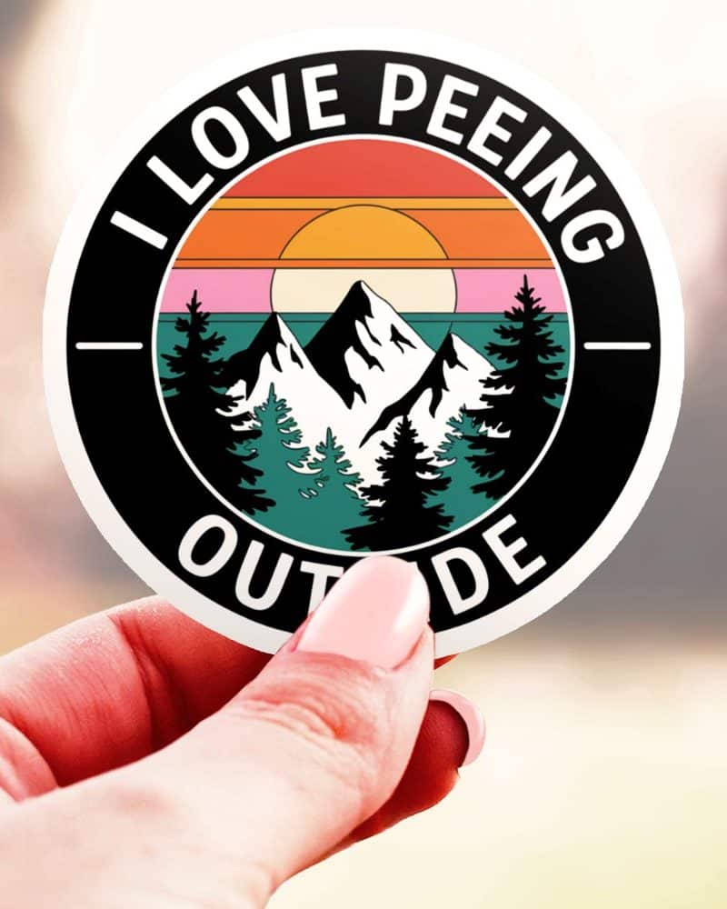 I Love Peeing Outside Funny Vinyl Sticker