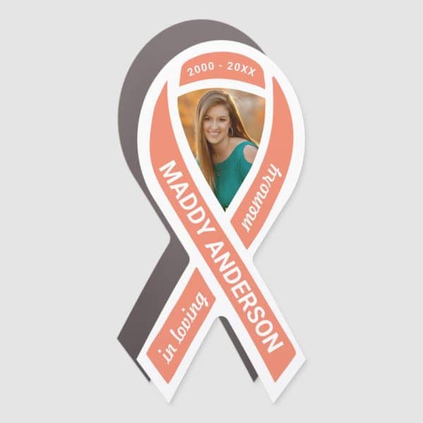 Memorial Ribbon Sticker With A Photo Of Maddy Anderson, 2000-20Xx.