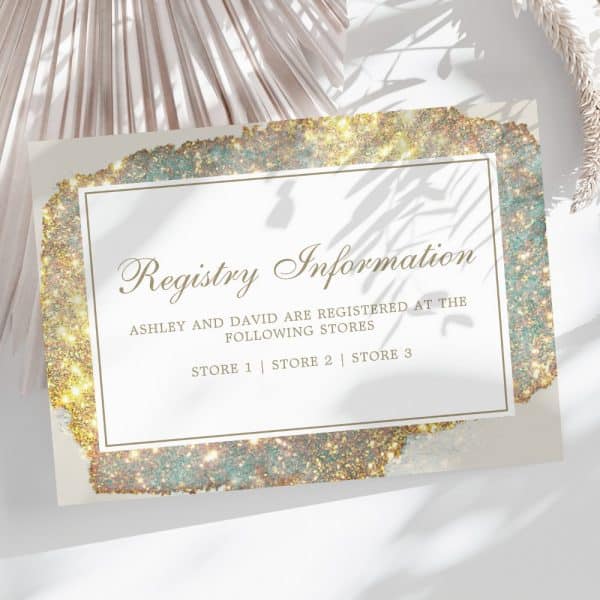 Registry Information For Ashley And David, Listing Three Stores.