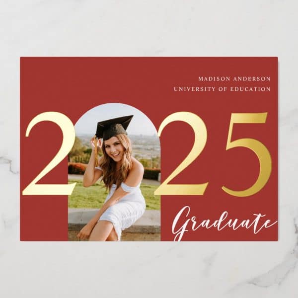 Graduation Announcement Featuring A Photo Of Madison Anderson, A 2025 Graduate Of The University Of Education.