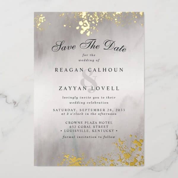 Save The Date For The Wedding Of Reagan Calhoun And Zayyan Lovell, September 28, 2033, At The Crowne Plaza Hotel In Louisville, Kentucky.