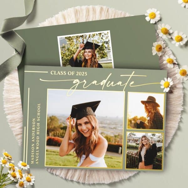 Graduation Announcement Featuring Photos Of Madison Anderson, Class Of 2025, Angelwood High School.