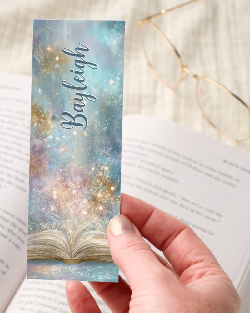 Mystic Spells Open Book Personalized Bookmarks