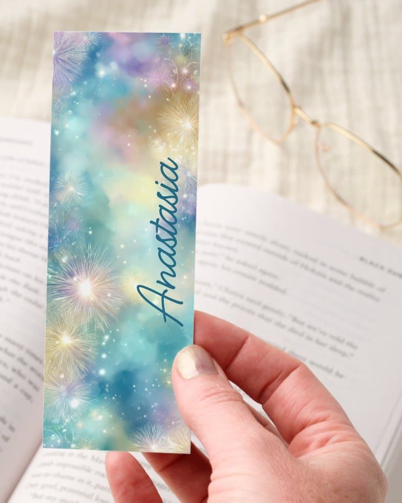 Pastel Fireworks Sparkle Sky Art Bookmarks