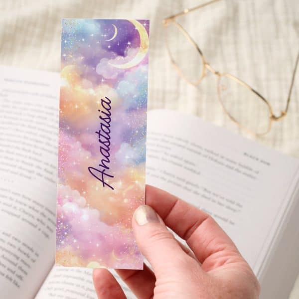 Pastel Moon Dreamy Sky Design Bookmarks